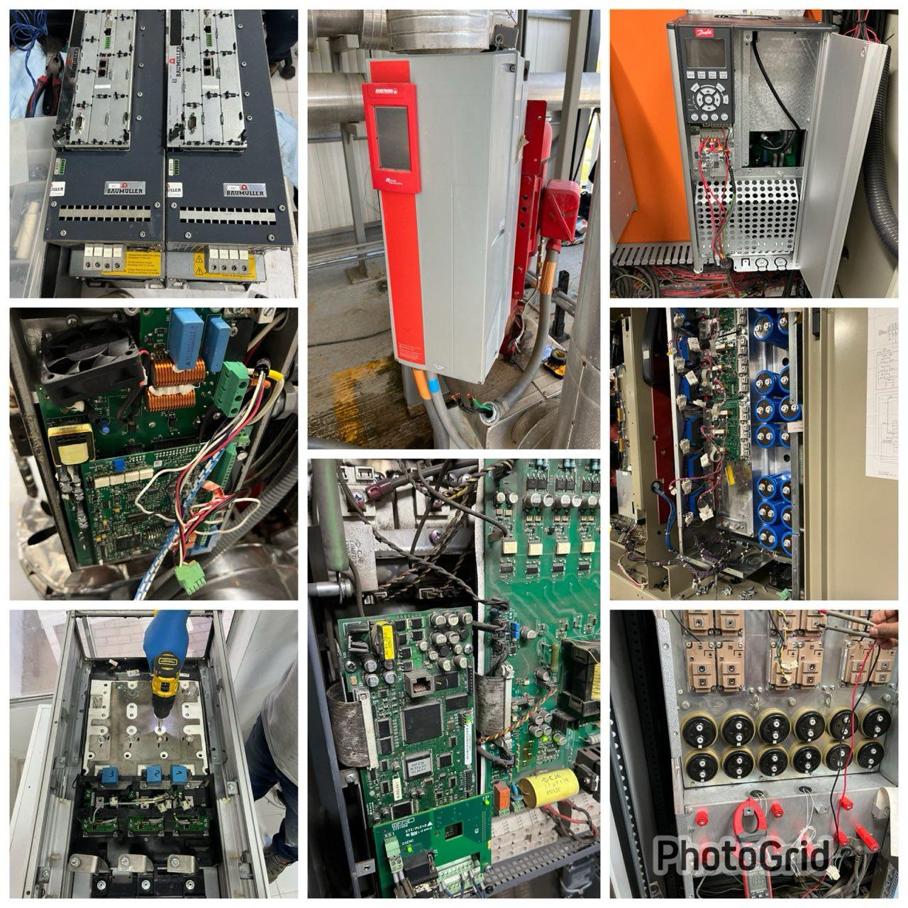 Equipo VFD trabajando en planta industrial — variadores de frecuencia